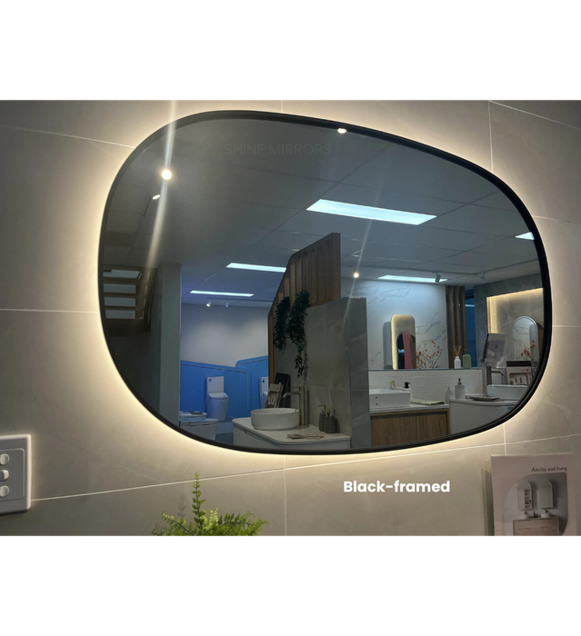 Valerie Horizontal Backlit LED Bathroom Mirror- Framed Options