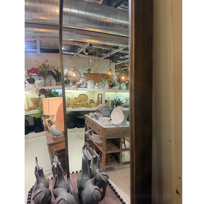 Vivienne Brass Arched Wall Mirror