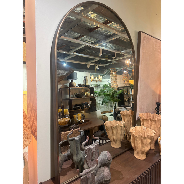 Vivienne Brass Arched Wall Mirror