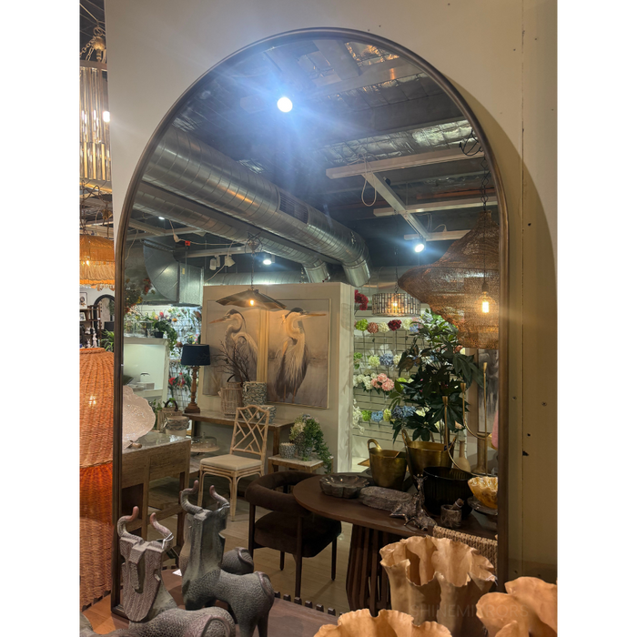 Vivienne Brass Arched Wall Mirror