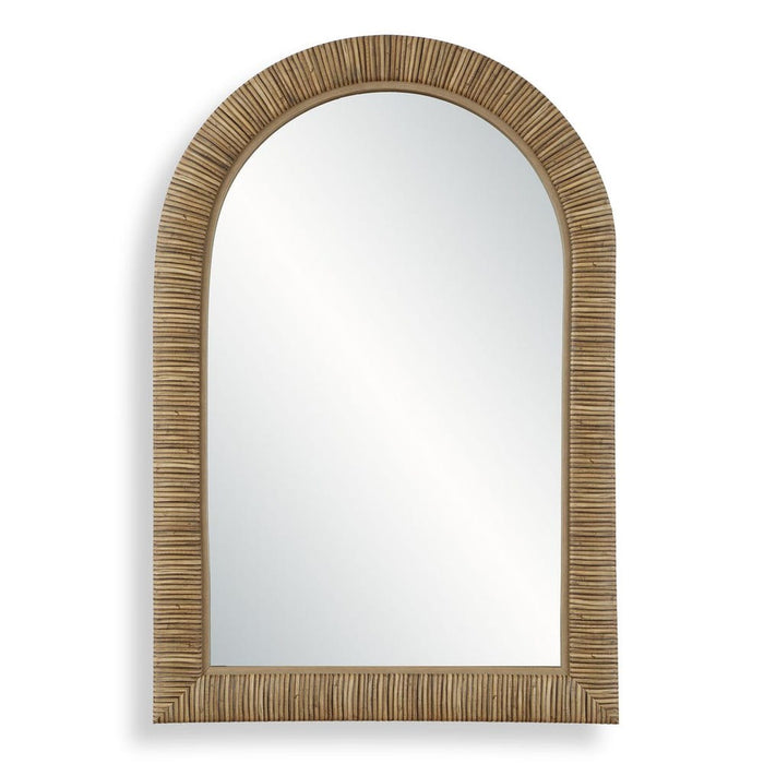 Esther Natural Rattan-Look Arched Wall Mirror