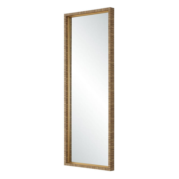 Penelope Warm Natural Rattan Full-Length Wall Mirror