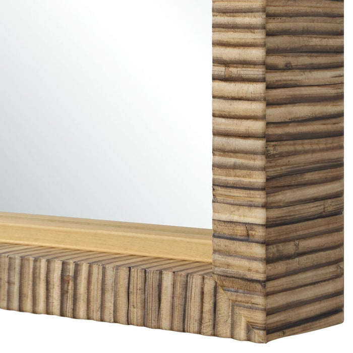 Penelope Warm Natural Rattan Full-Length Wall Mirror