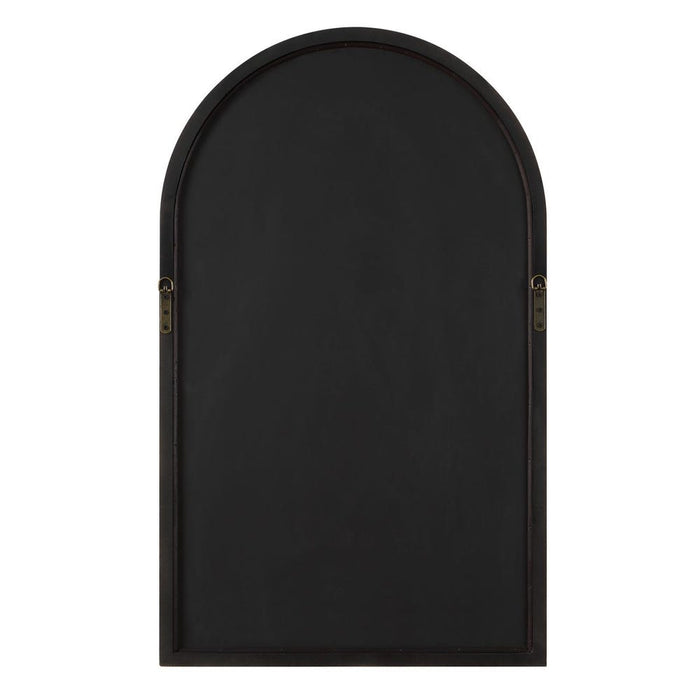 Arabella Warm Natural Wood Fluted Arch Wall Mirror