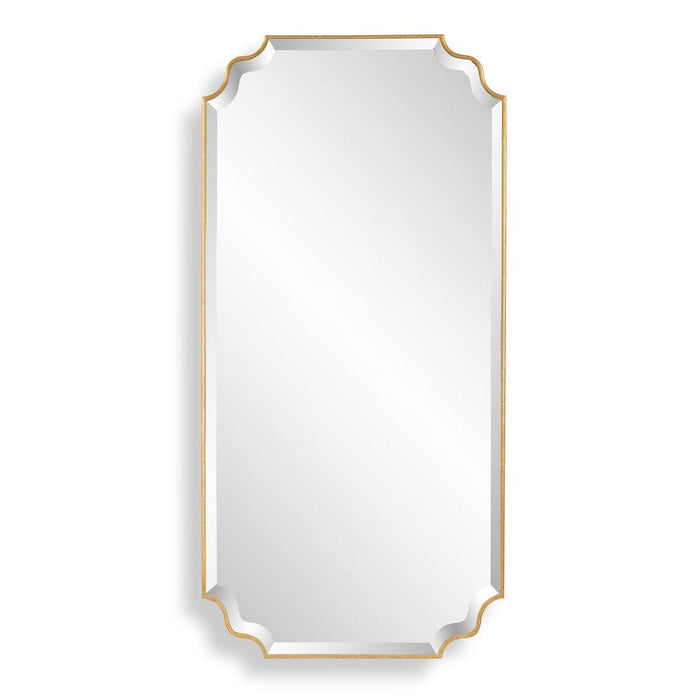 Maude Antique Gold Leaf Scalloped Wall Mirror
