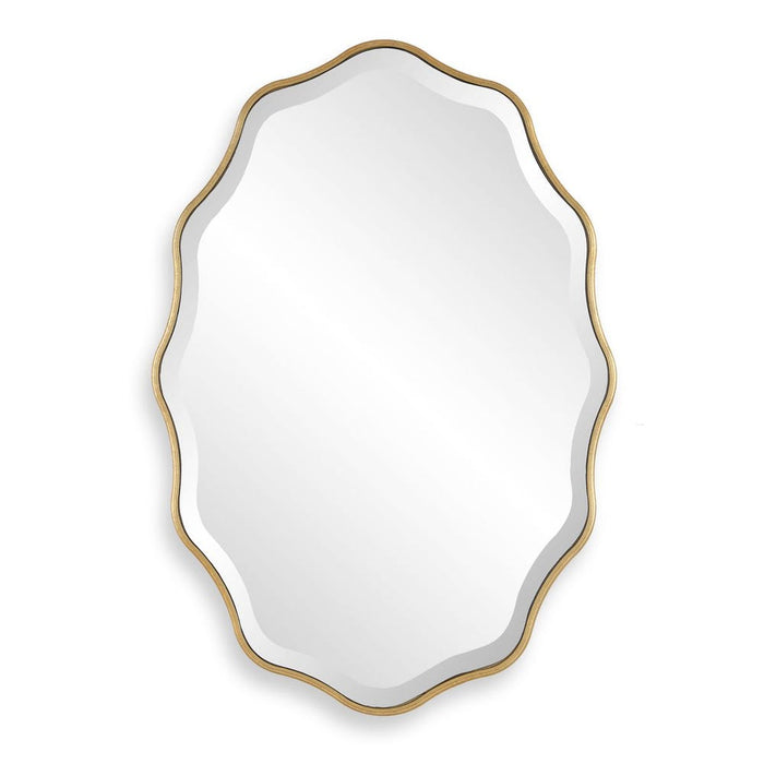 Erin Gold Waved Frame Wall Mirror