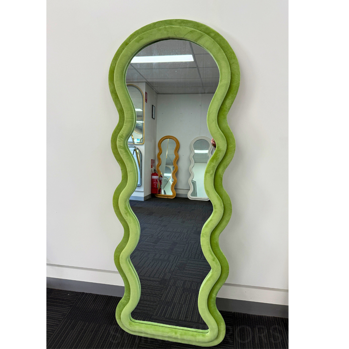 Wennie Green Velvet Full Length Mirror