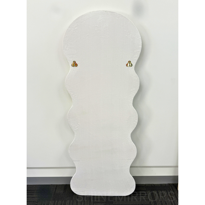 Wennie White Velvet Full Length Mirror