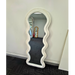 Wennie White Velvet Full Length Mirror