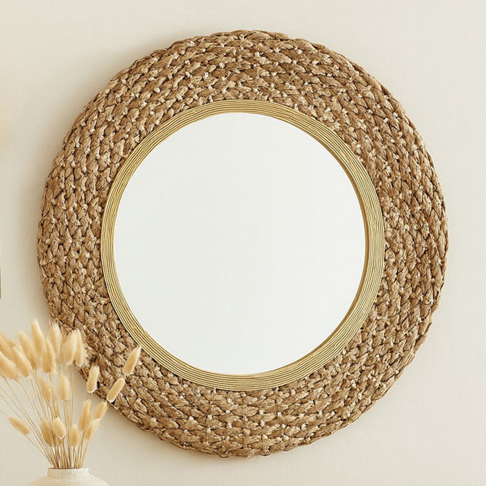 Alden Woven Rattan Wall Mirror