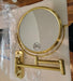 Ablaze Round  Brushed Brass Double sided 1x & 5x Magnification Wall Mounted Shaving Mirror