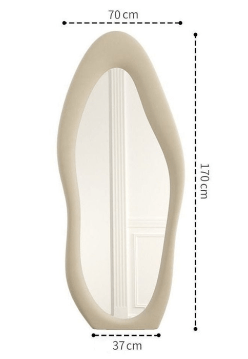 Adalyn Pearl White Wave Full Length Wall Mirror