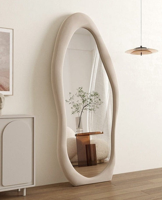 Adalyn Pearl White Wave Full Length Wall Mirror