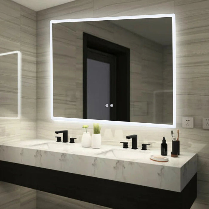 Adras Bathroom Vanity Frontlit LED Mirror Medium: 100cm H x 70cm (horizontal display)