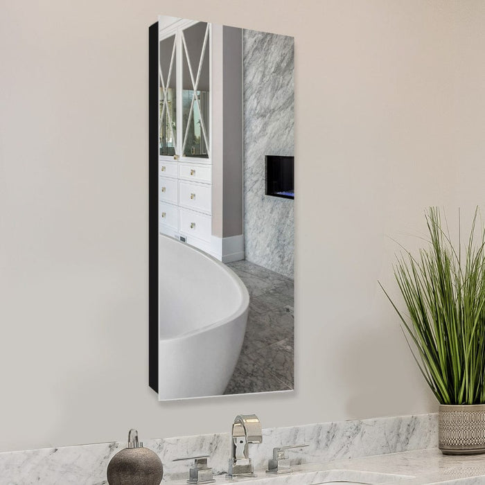 Aika Bathroom Shaving Mirror Corner Cabinet 1- Door