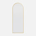 Amber Full Length Satin Brass Arch Wall Mirror Medium: 170cm x 2.5cm x 61cm