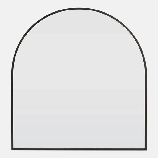 Amber Matt Black Arch Mirror