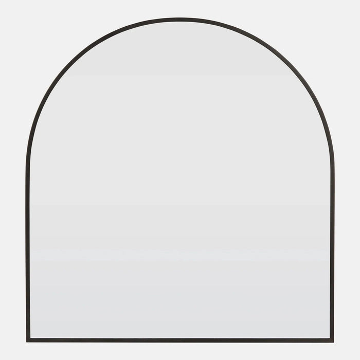 Amber Matt Black Arch Mirror