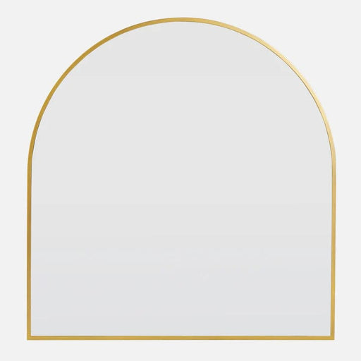 Amber Satin Brass Arch Mirror