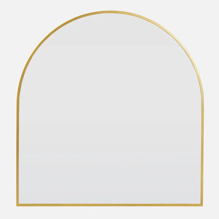 Amber Satin Brass Arch Mirror