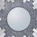 Ancell Round Grey Sparkling Crush Crystal Wall Mirror