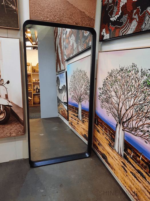 Anika Full Length Black Wood Wall Mirror