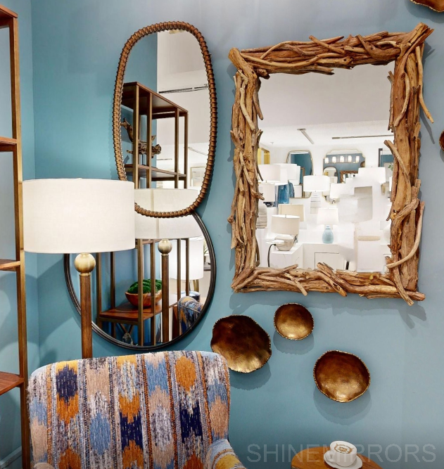 Uttermost Rooted Reflection Natural Wall Mirror