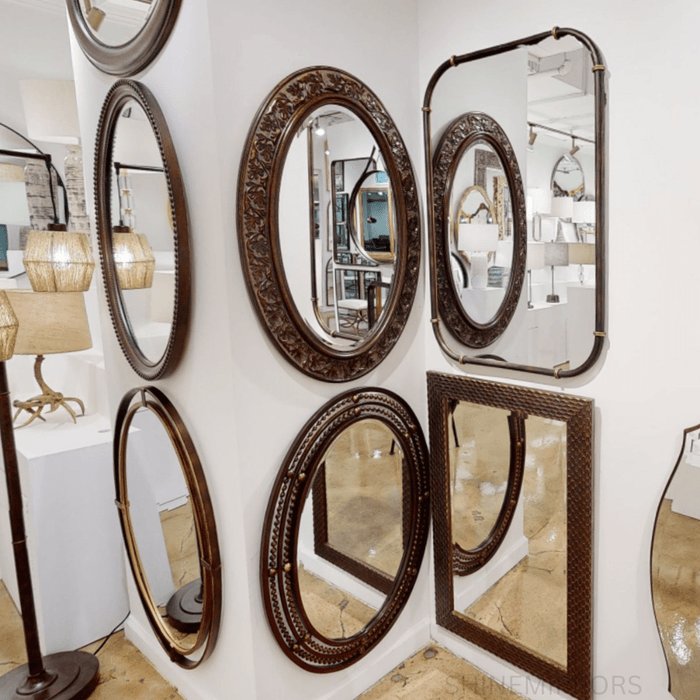 Athalia Bronze Oval Wall Mirror