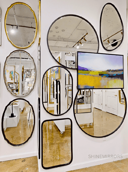 Athena Gold Oval Wall Mirror