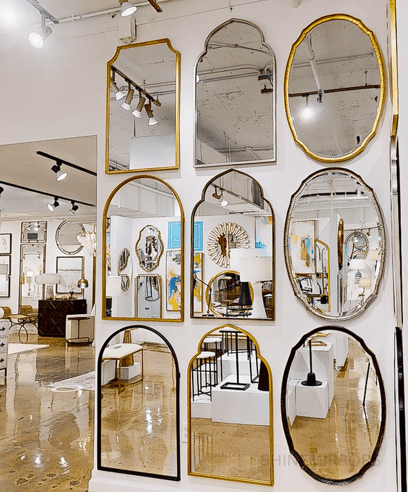 Athena Gold Oval Wall Mirror