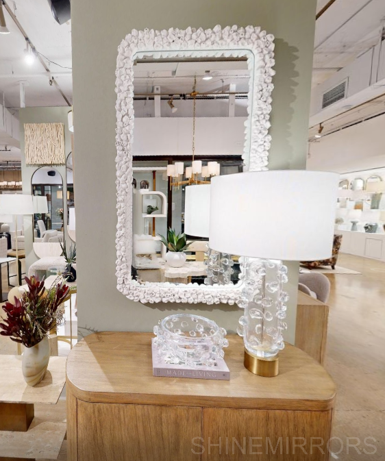 Uttermost Barnacle White Coastal Wall Mirror