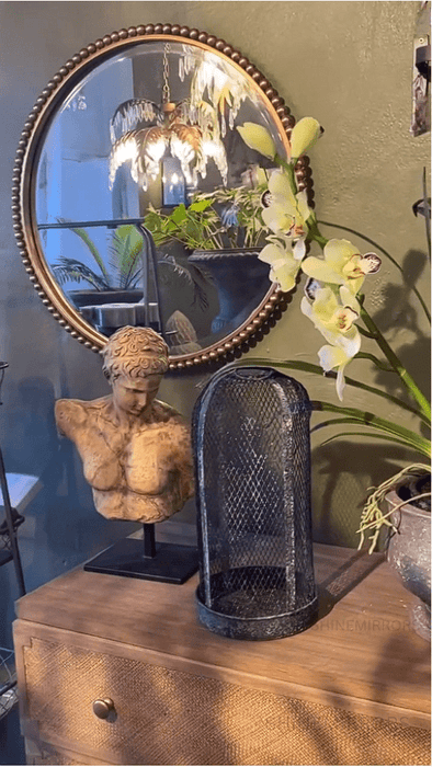 Bethan Round Gold Wall Mirror