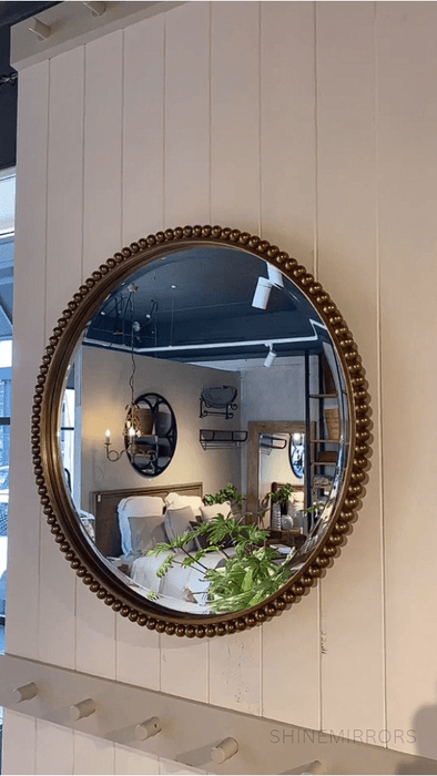 Bethan Round Gold Wall Mirror