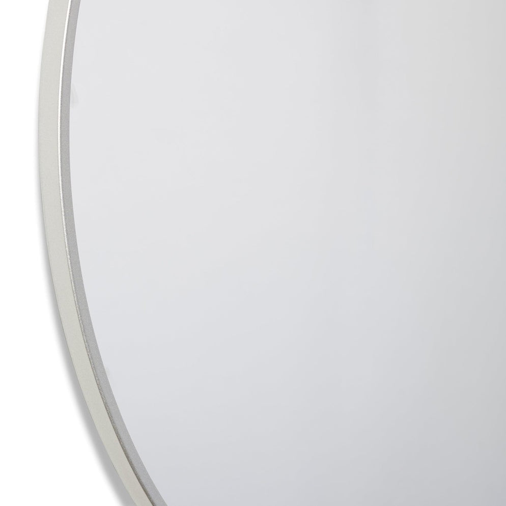 Blaze Silver Round Mirror — SHINE MIRRORS AUSTRALIA