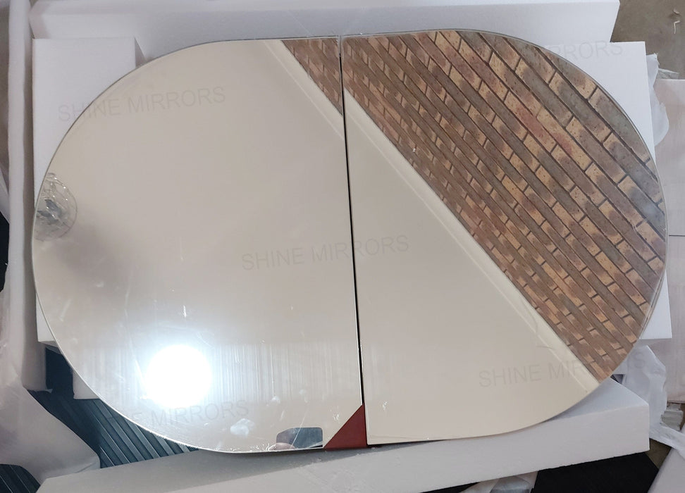 Bryson 2-door Woodland Oak Mirrored Bathroom Shaving Cabinet