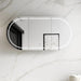 Bryson Matte White LED Frontlit Mirrored Bathroom Shaving Cabinet 3-Door Large - 180cm x 90