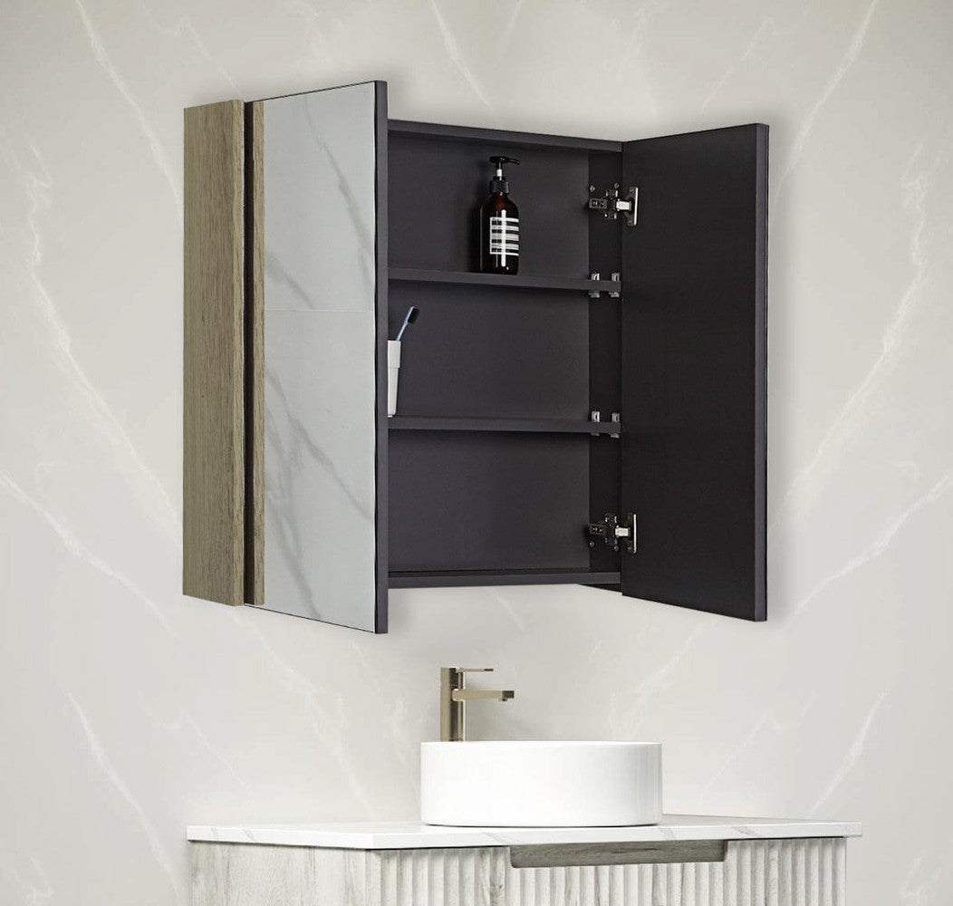 Burke Dark Brown Shaving Bathroom Mirror — SHINE MIRRORS AUSTRALIA