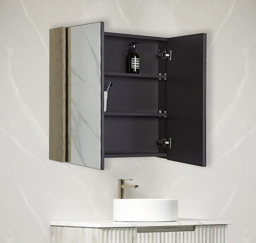 Burke Dark Brown Shaving Bathroom Mirror Cabinet