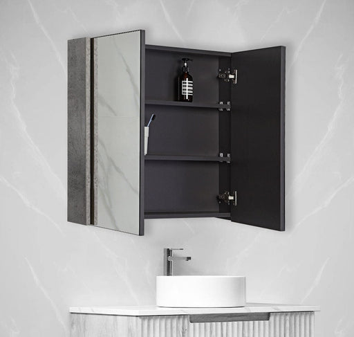 Burke Grey Shaving Bathroom Mirror Cabinet
