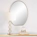 Cabell Brass Oval Wall Mirror