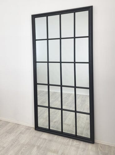 Carl Window Black Full Length Mirror