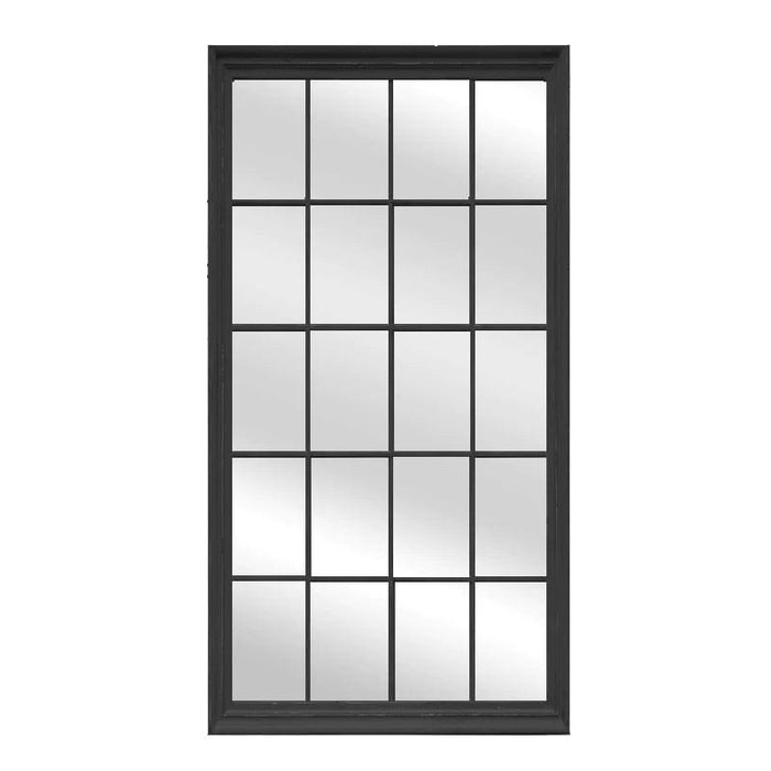 Carl Window Black Full Length Mirror- Extra Large