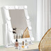 Cassius LED Standing White Makeup Mirror