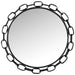 Chandy Black Round Wall Mirror