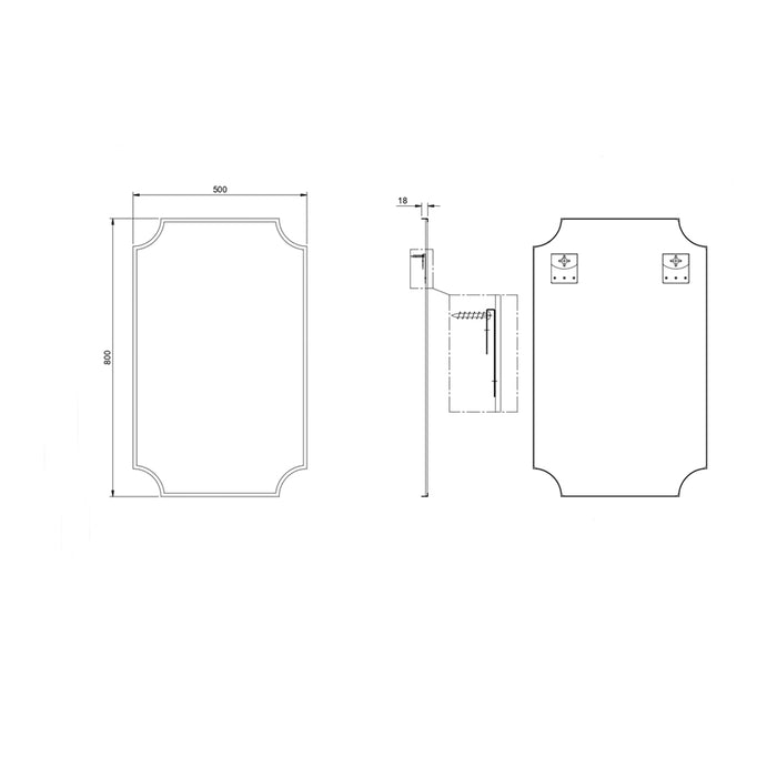 Serine Chrome Silver Wall Mirror