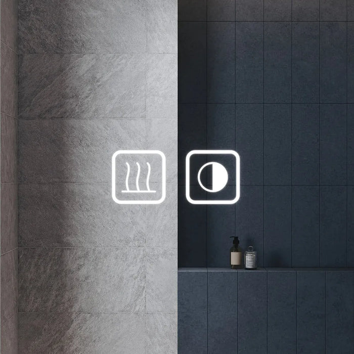 Gerven Round LED Bathroom Wall Mirror with Bluetooth Speaker