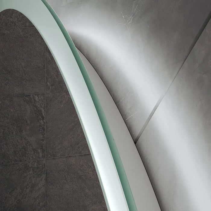 Gerven Round LED Bathroom Wall Mirror with Bluetooth Speaker