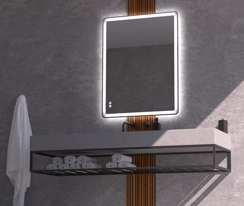 Dario Rectangle Frontlit and Backlit LED Mirror with Adjustable LED Colour