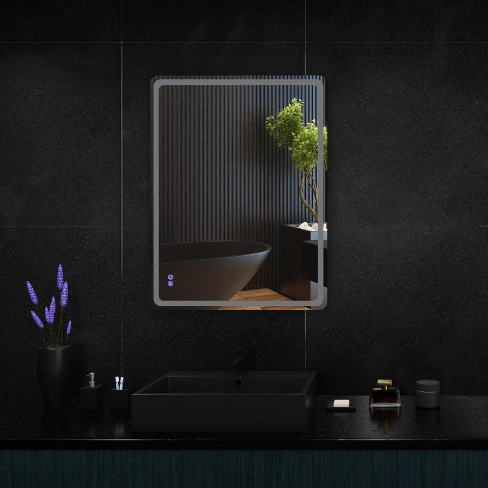 Dario Rectangle Frontlit and Backlit LED Mirror with Adjustable LED Co ...