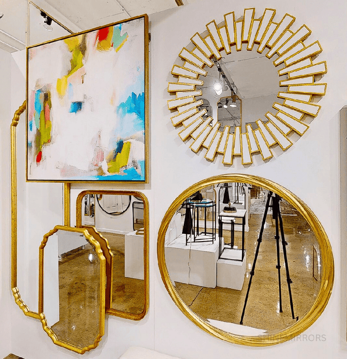 Darrion Gold Round Wall Mirror